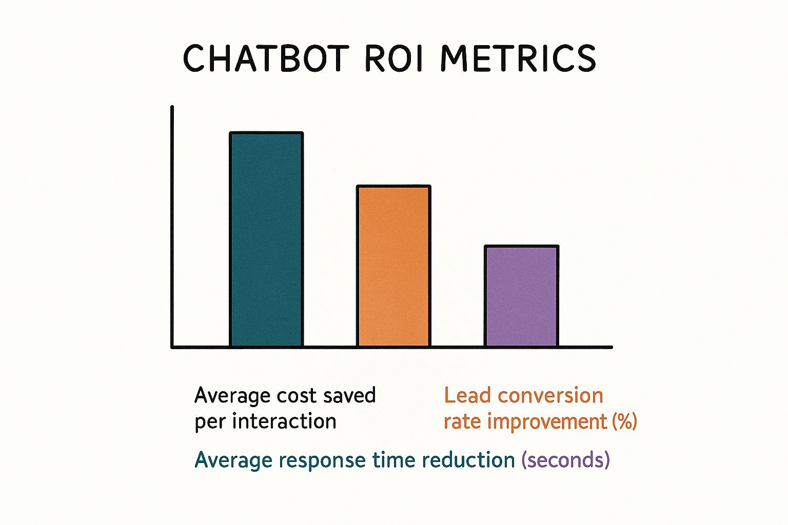 Infographic about chatbot roi