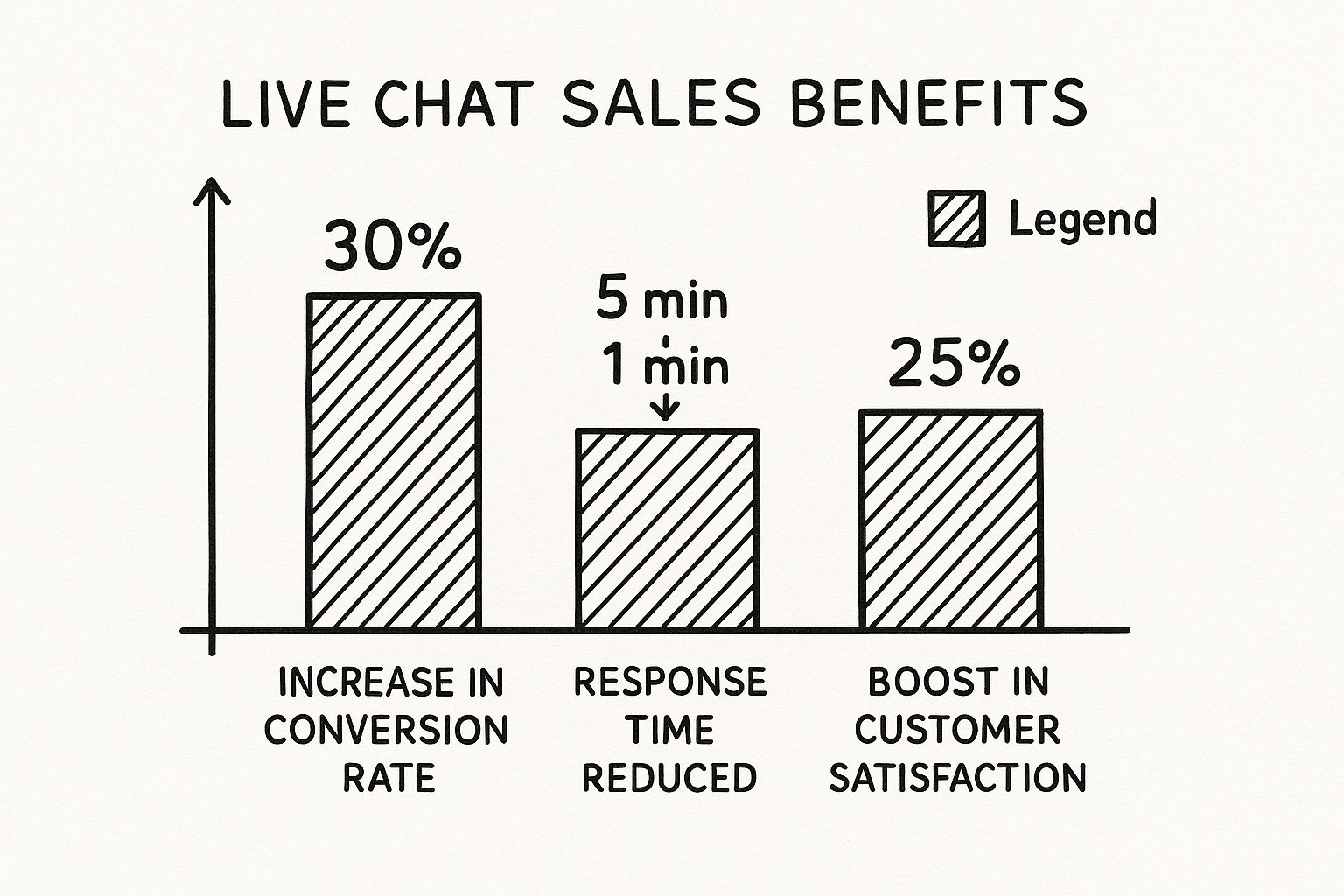 Infographic about live chat for sales