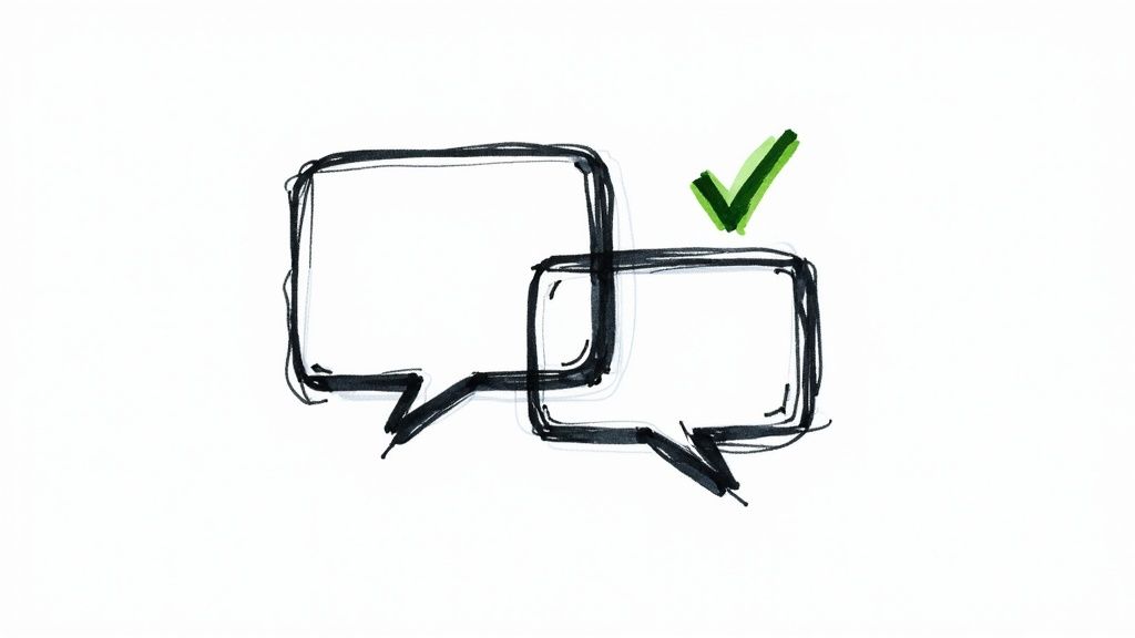 Image illustrating helpful chatbot conversations