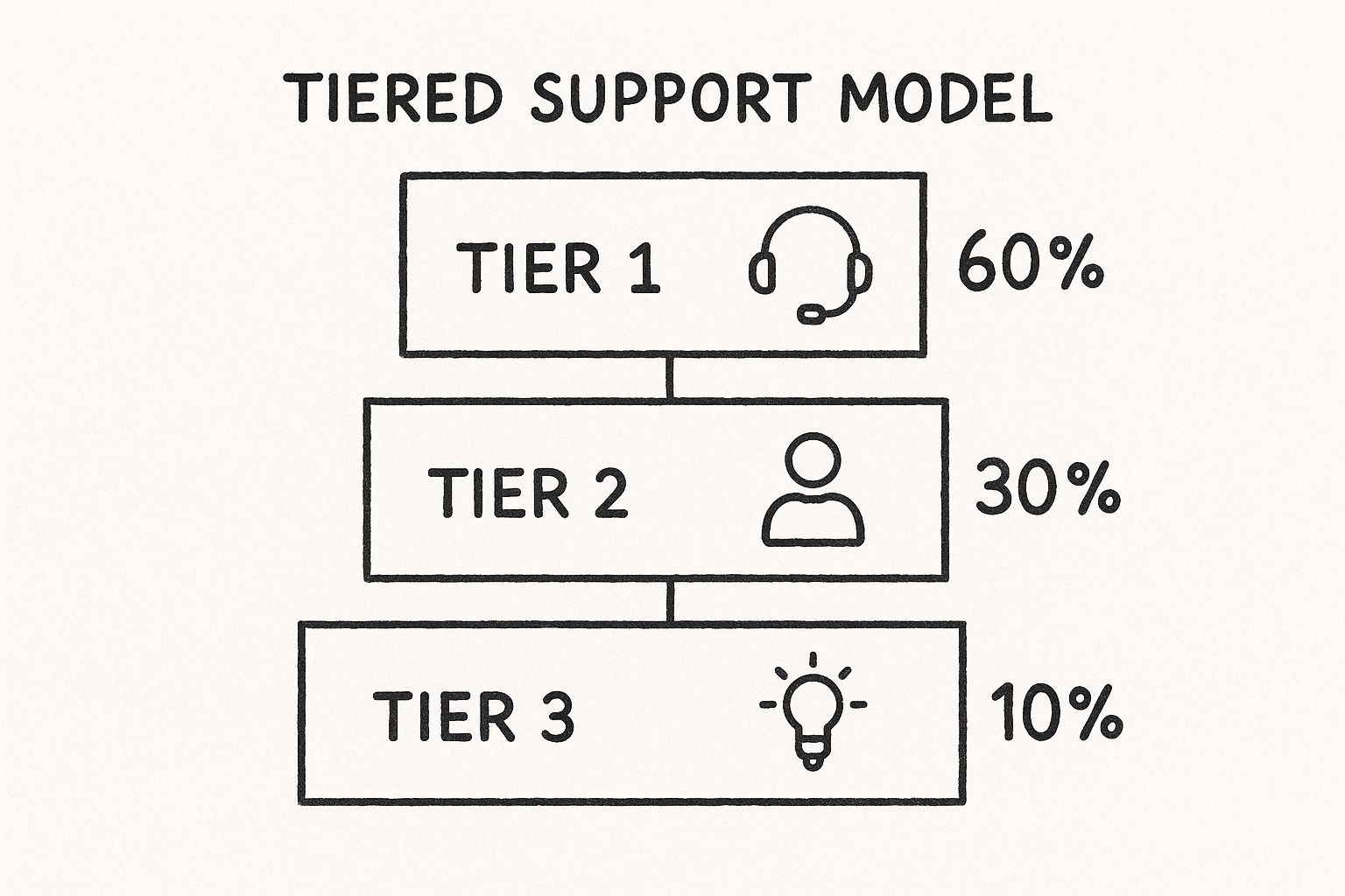 Infographic showing key data about Tiered Support Model