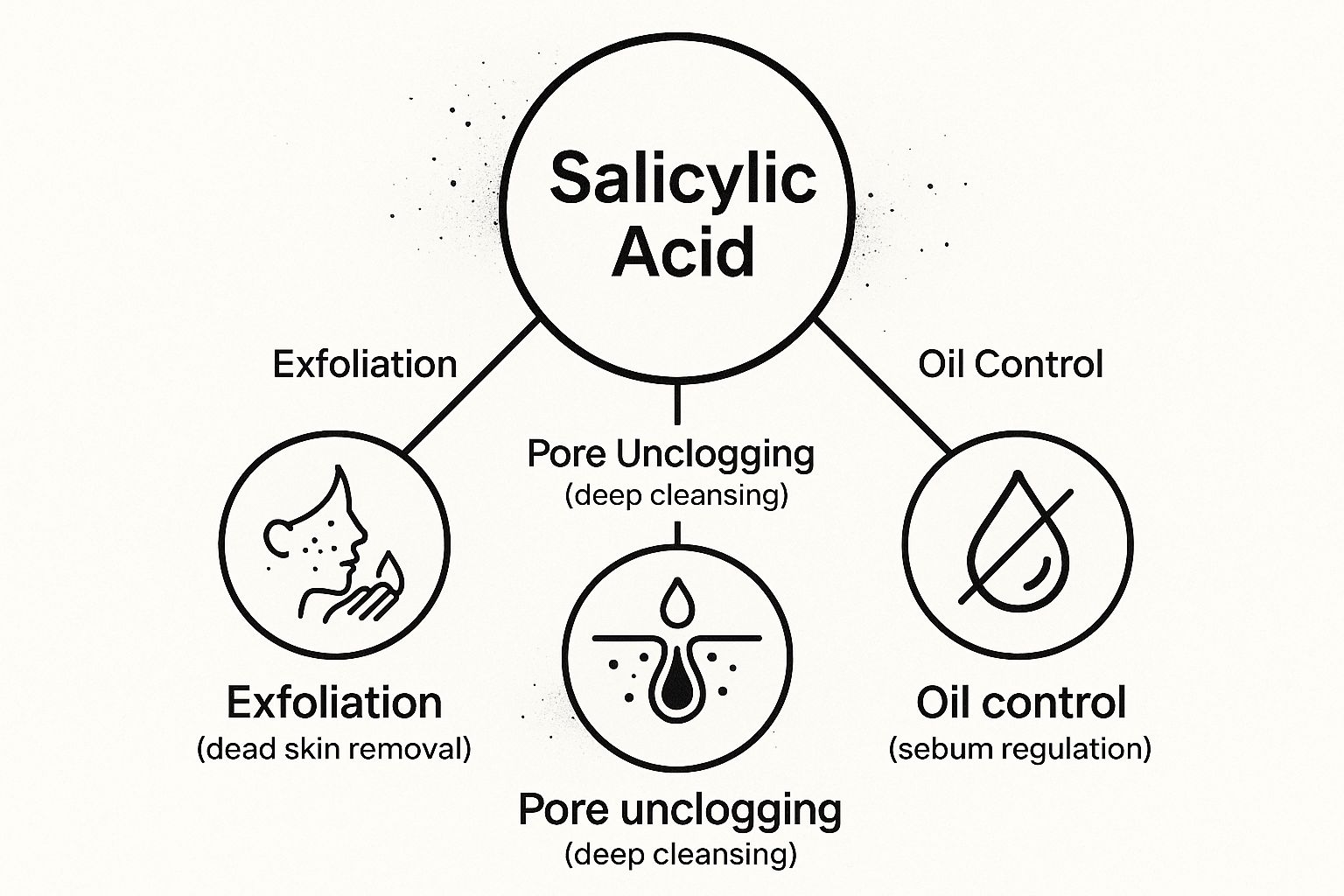 Infographic about what is salicylic acid used for