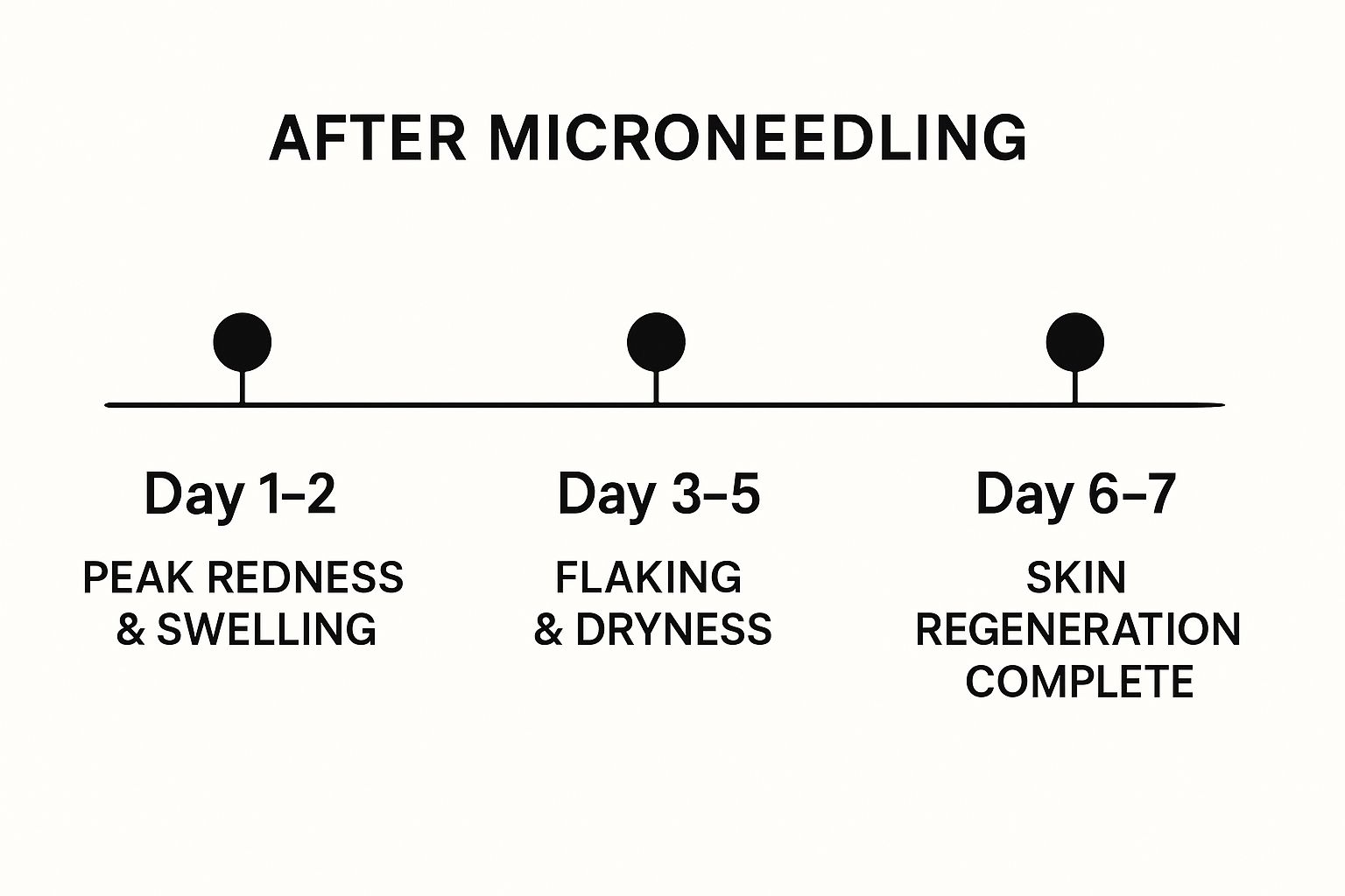 Infographic about microneedling aftercare instructions
