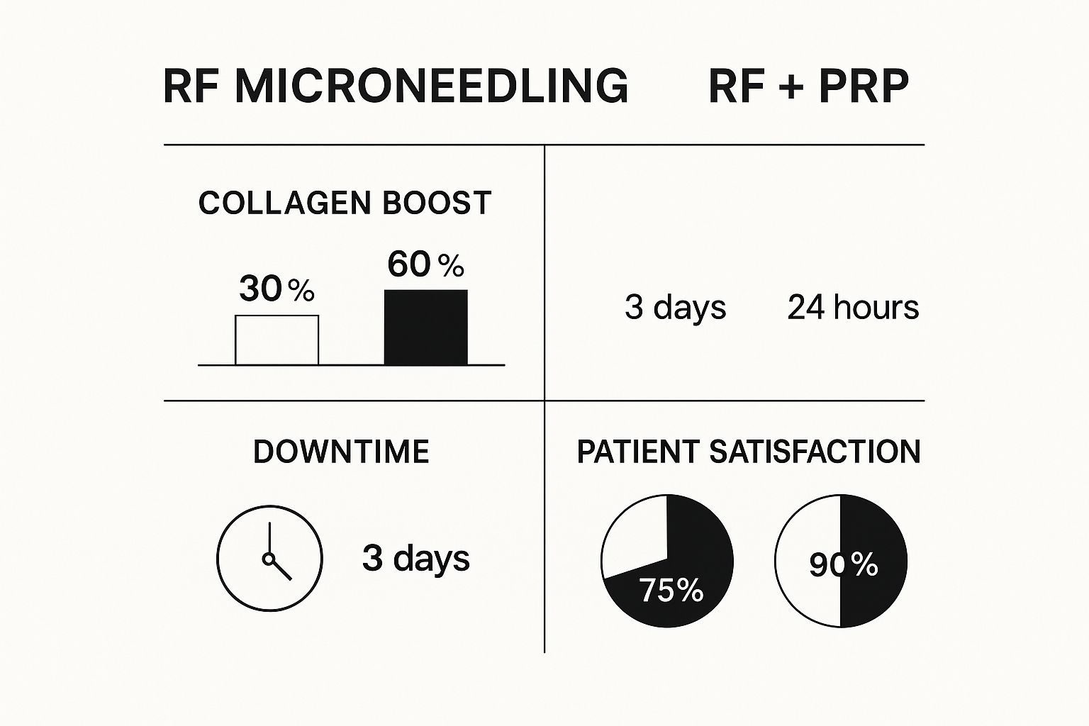 Infographic about rf microneedling with prp Infographic about rf microneedling with prp