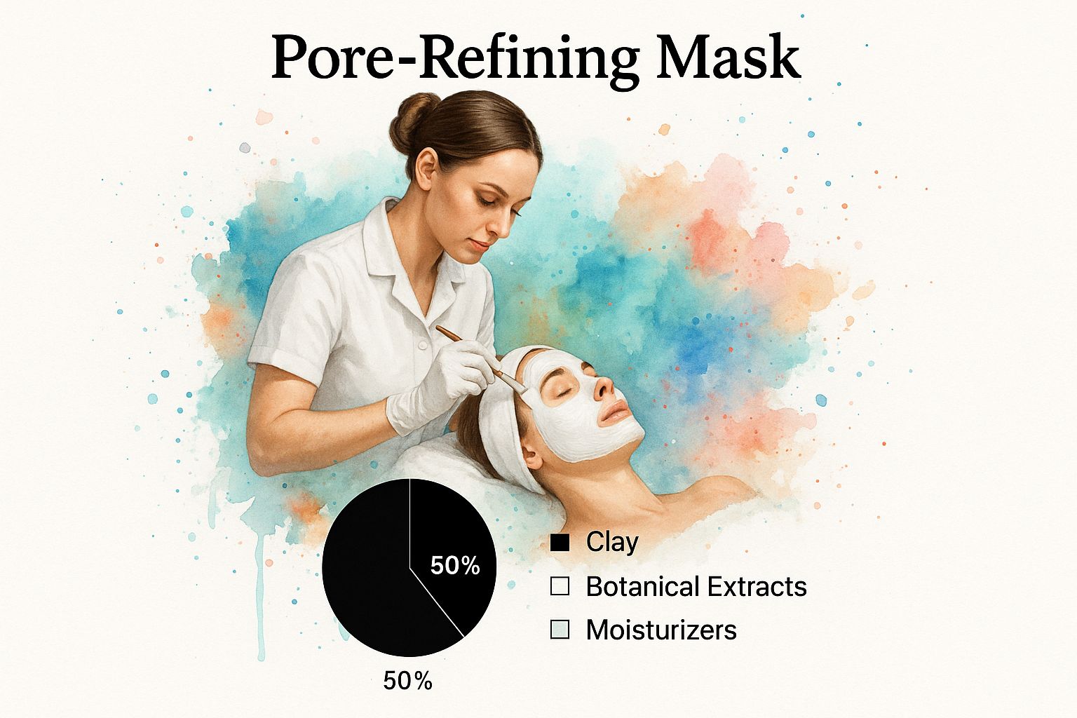 Infographic about facial treatment for large pores