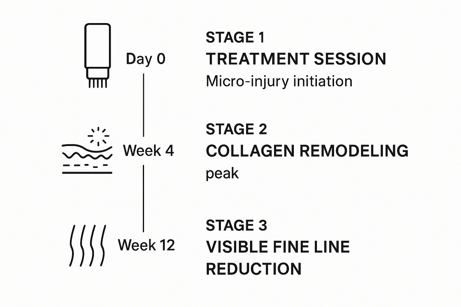 Infographic about microneedling for fine lines