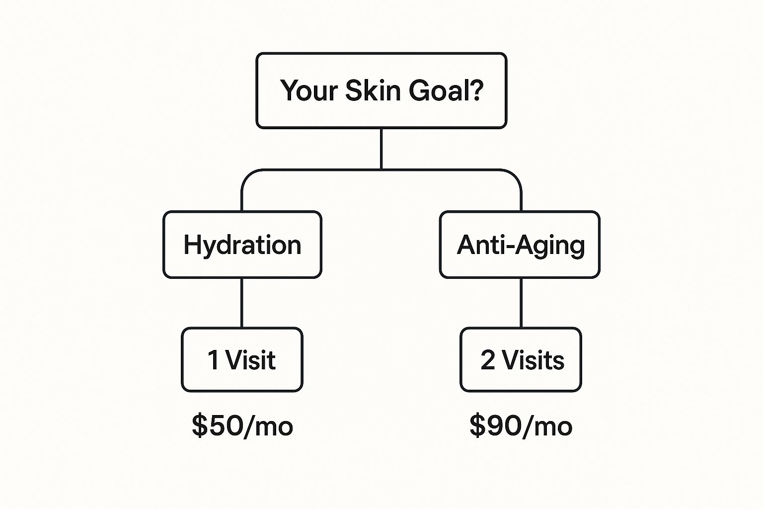 Infographic about monthly facial membership