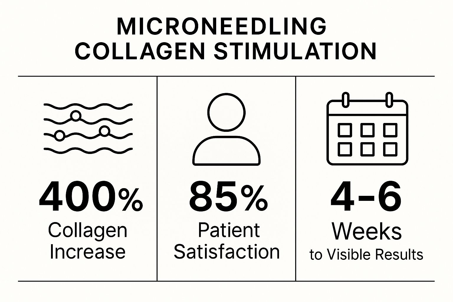 Infographic showing key data about Stimulates Natural Collagen Production