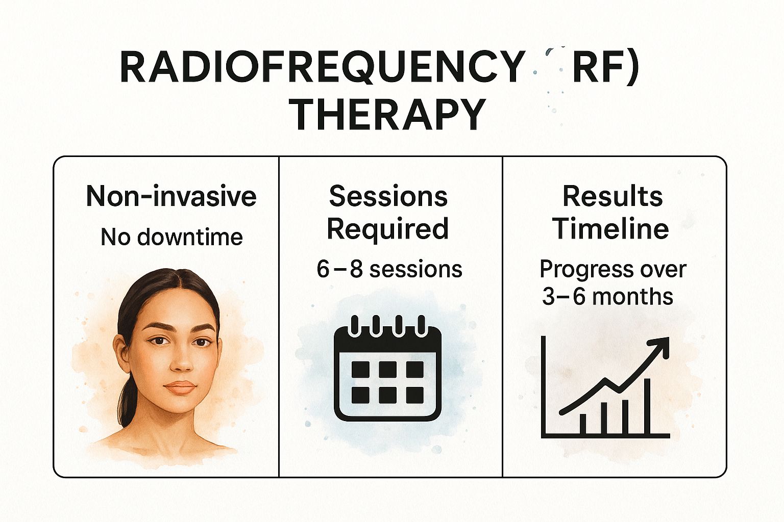 Infographic showing key data about Radiofrequency (RF) Therapy