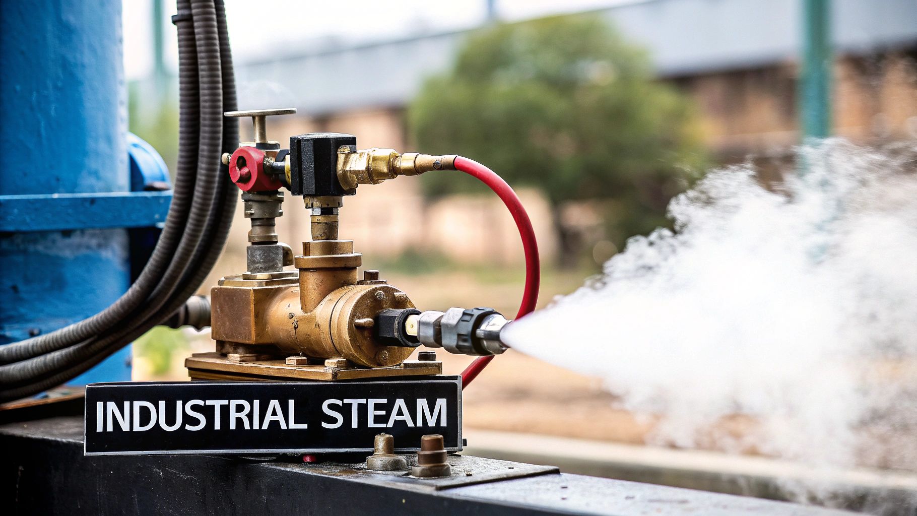 Industrial machinery potentially using steam solenoid valves
