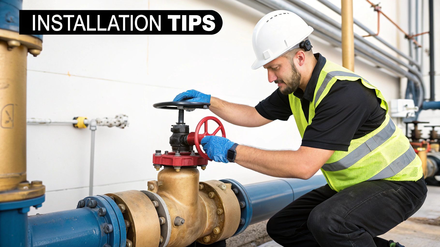 Installation of a non-return check valve