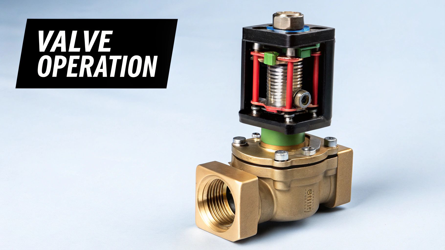 Inside a direct-acting solenoid valve