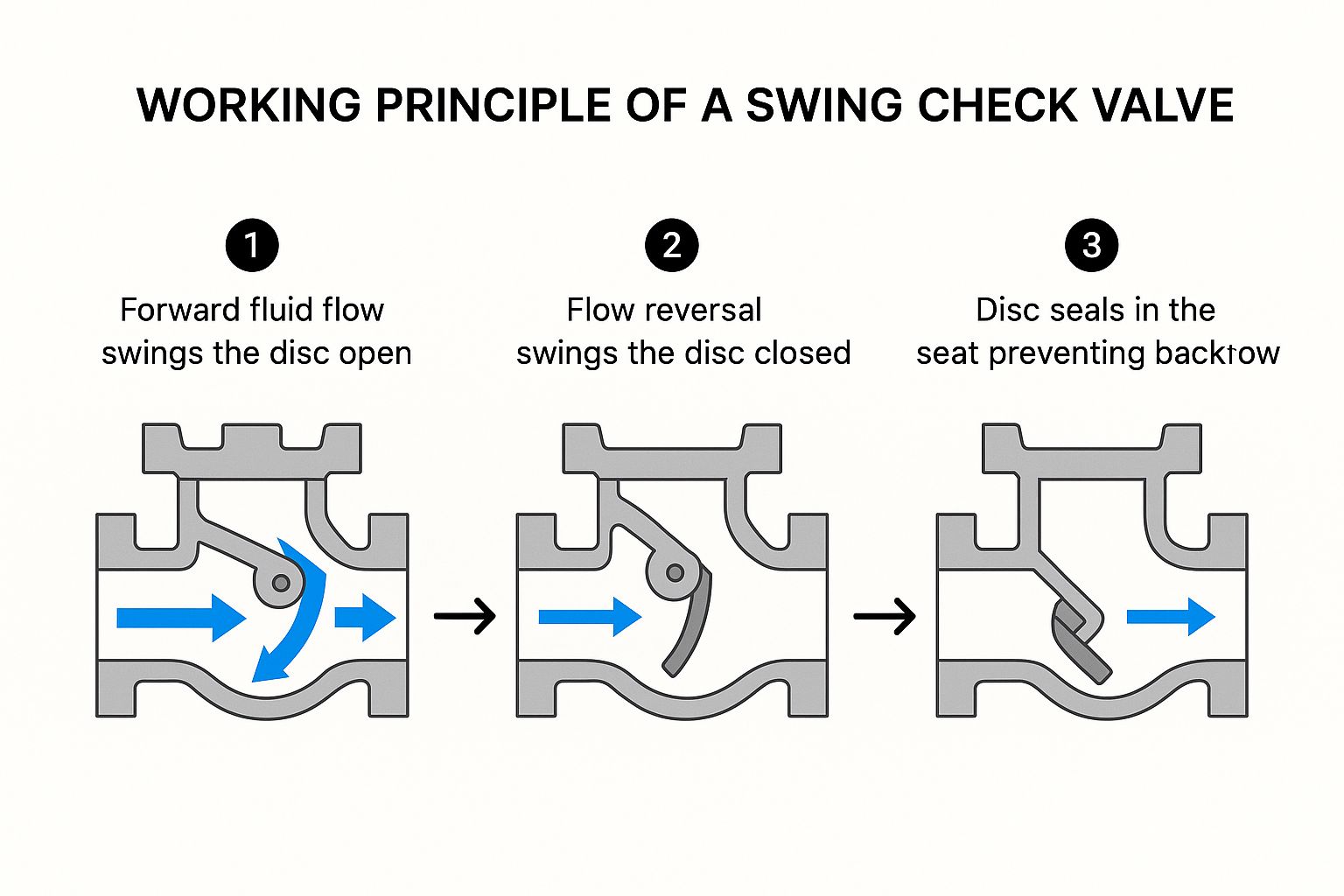 Infographic about swing check valve