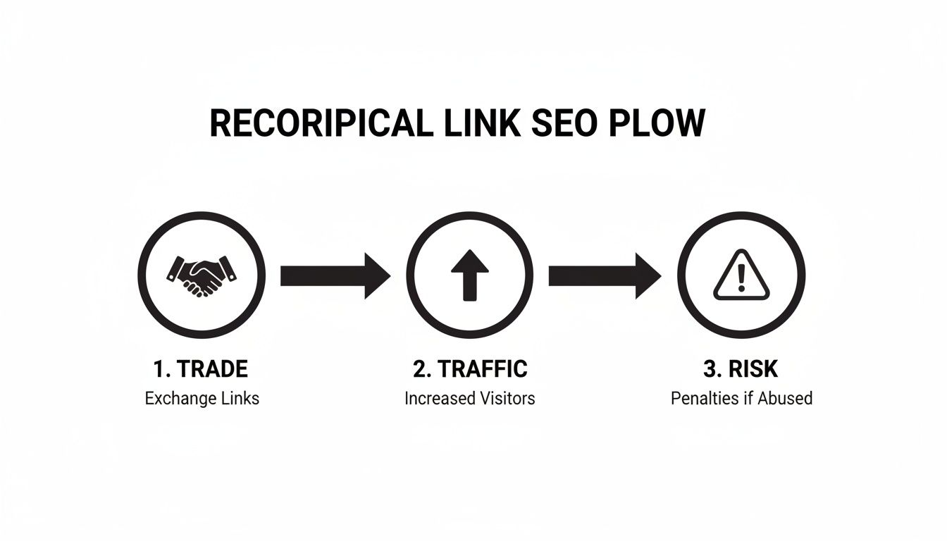 Infographic about reciprocal link in seo