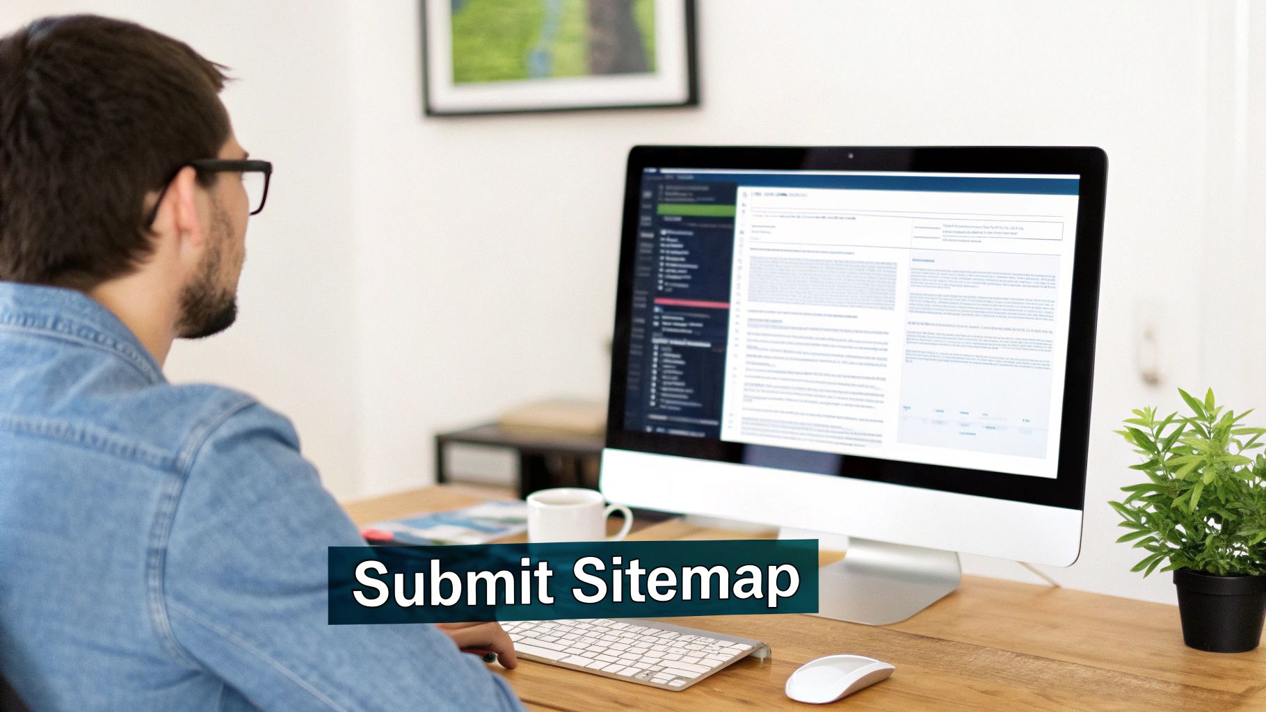A computer screen showing the Google Search Console interface for sitemap submission.