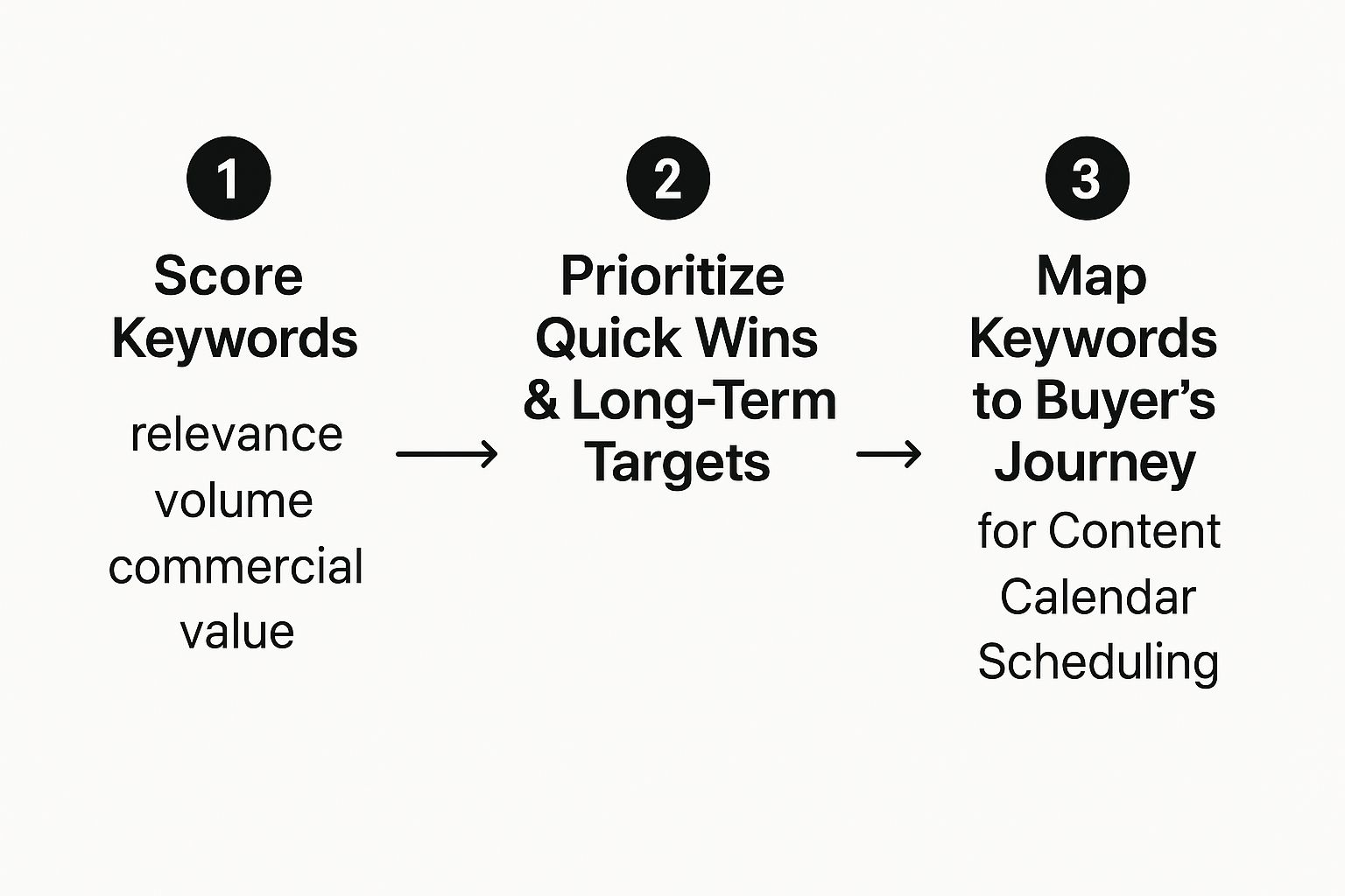 Infographic about how to conduct keyword research