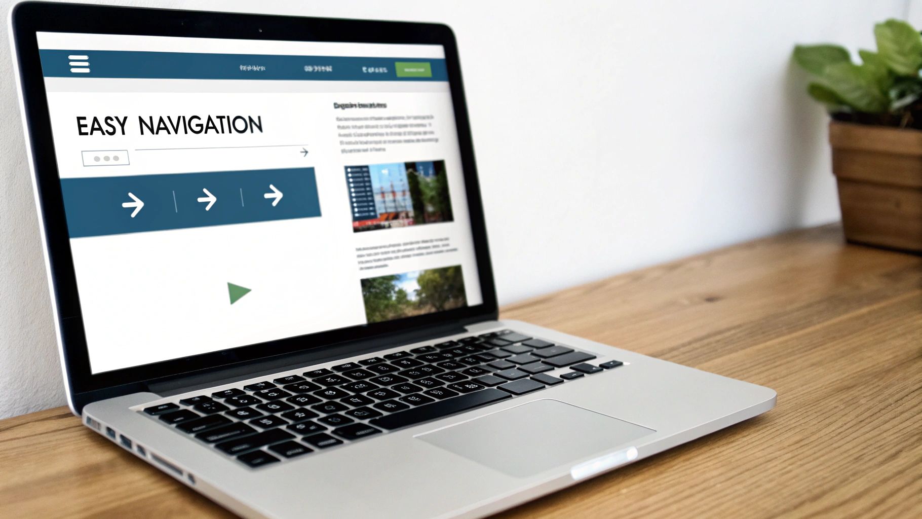 A user interacting with a digital interface, representing intuitive website navigation.