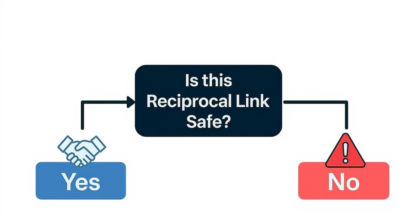 Infographic about what is reciprocal link