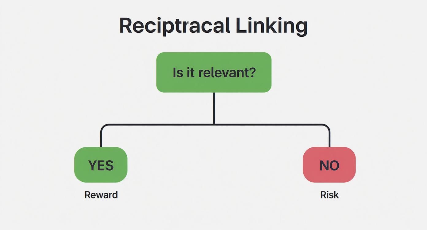 Infographic about what is reciprocal linking