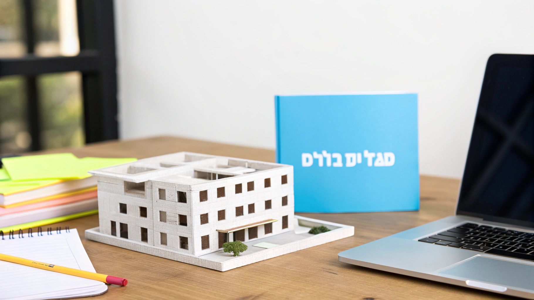 איור של אדם בונה אתר אינטרנט על מסך מחשב גדול, המסמל את תהליך בחירת פלטפורמה לבניית אתרים