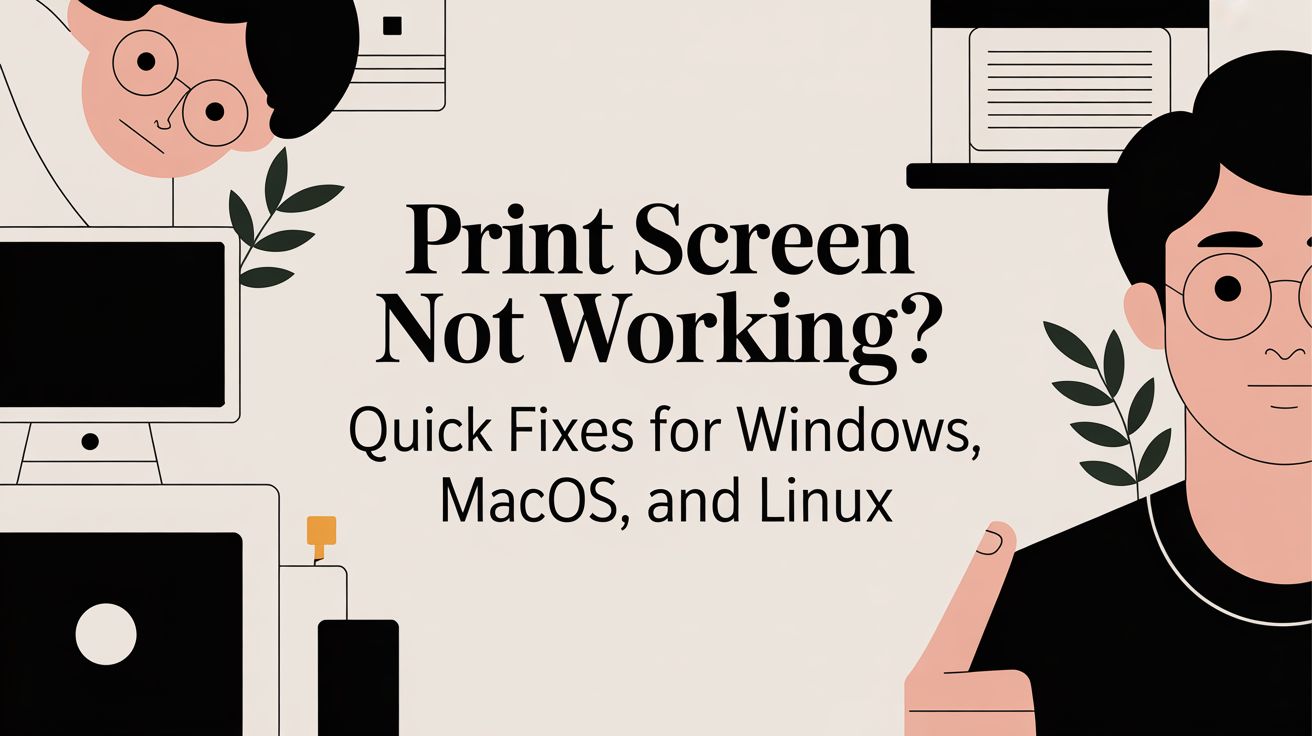 Print screen nedarbojas? Ātri risinājumi Windows, macOS un Linux