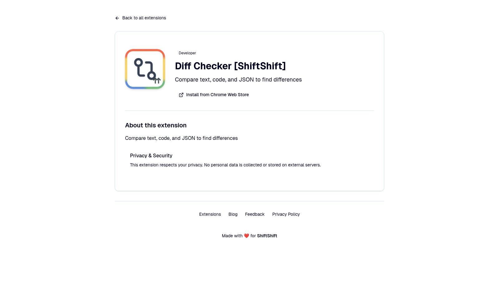 Diff Checker [ShiftShift]