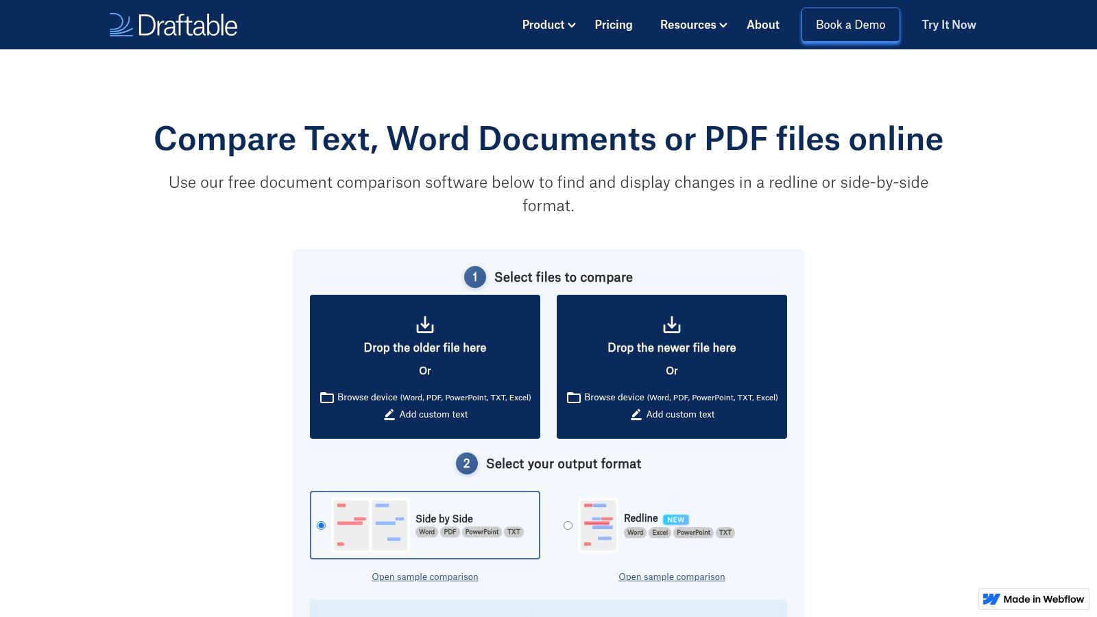 Draftable (Online, Desktop, API)