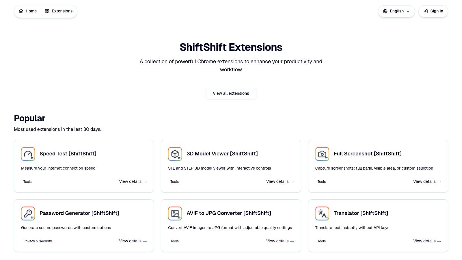 ShiftShift Extensions