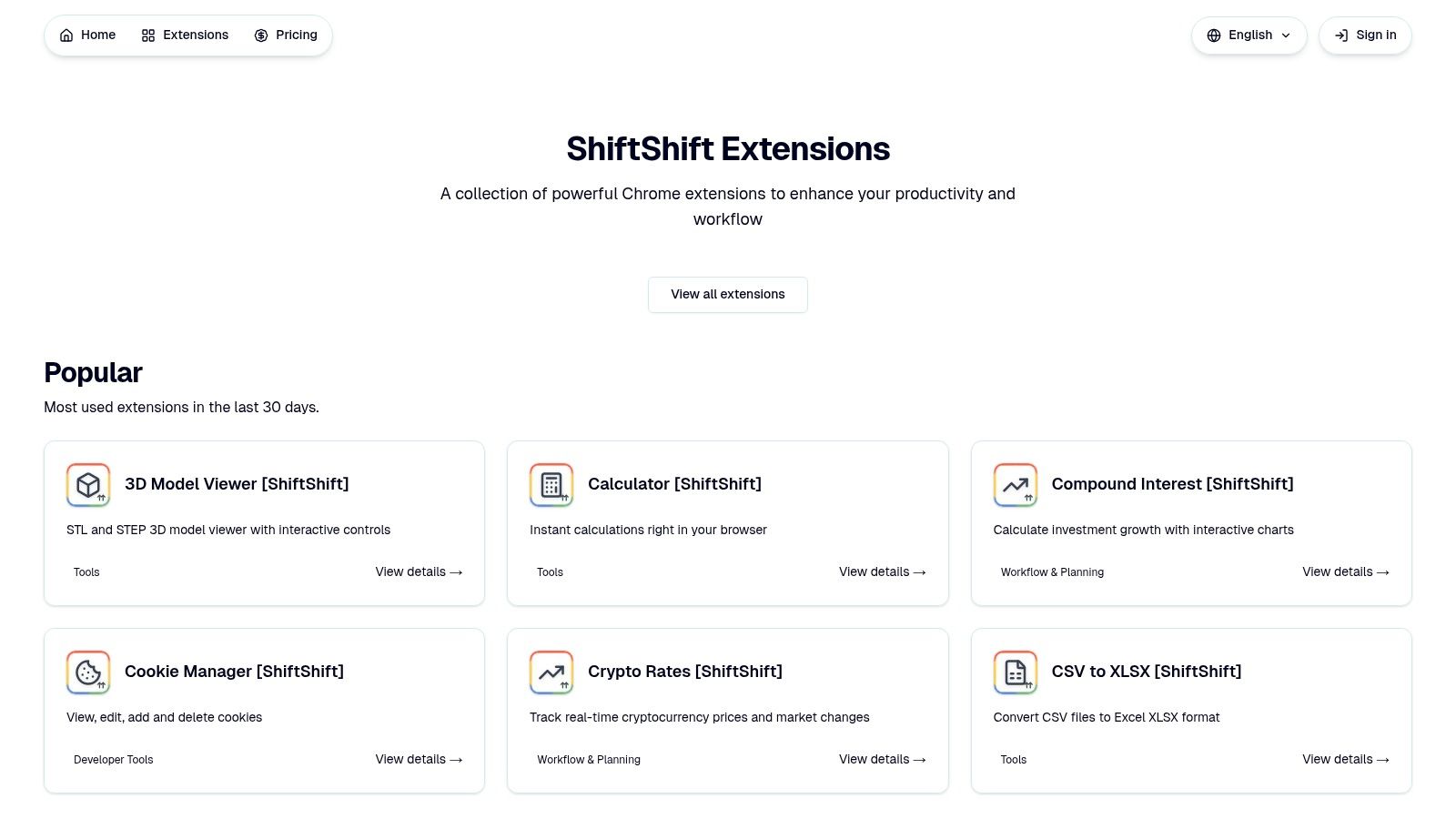 ShiftShift Extensions