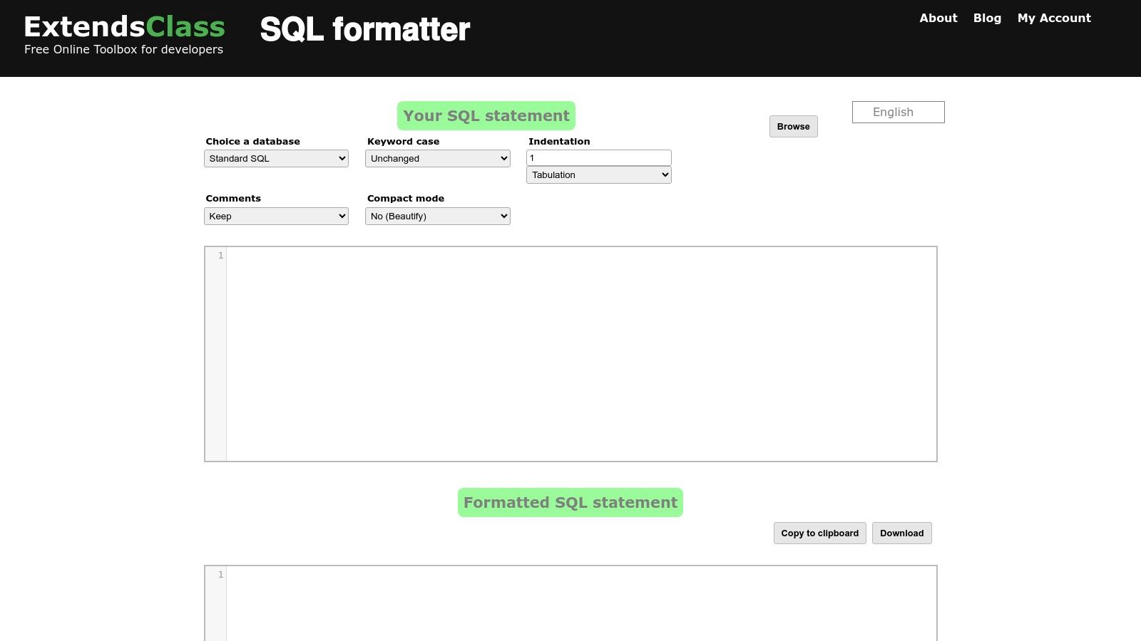 ExtendsClass – SQL Formatter