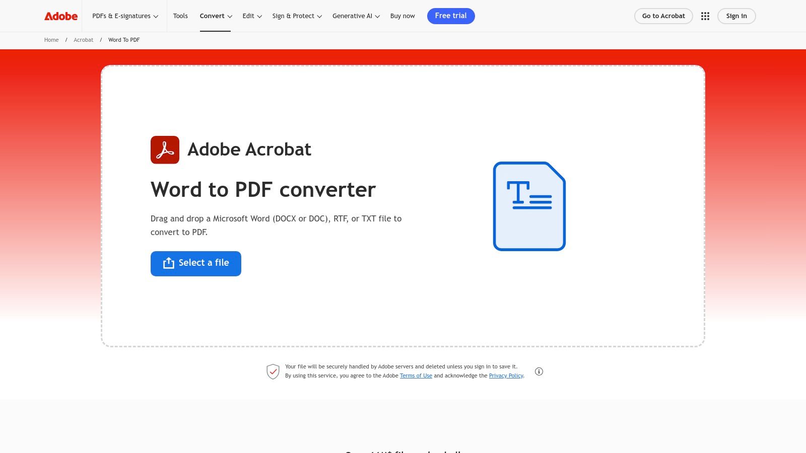 Adobe Acrobat Online