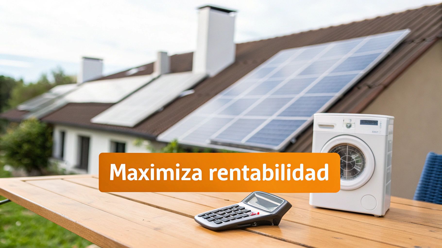 Instalación de paneles solares en el tejado de una vivienda.