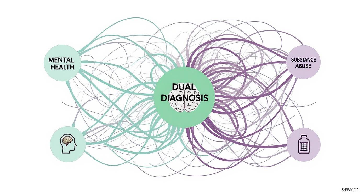 Infographic about mental health and substance abuse