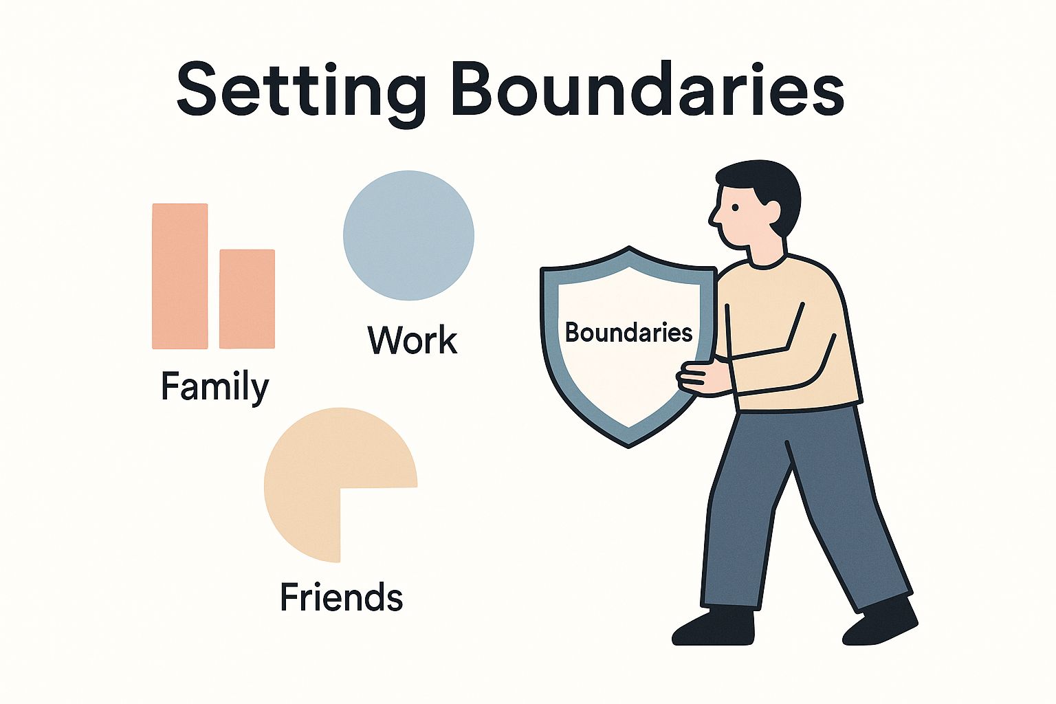 Infographic about how to set healthy boundaries