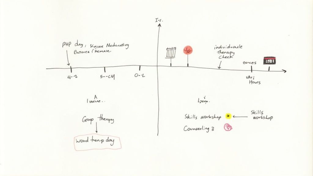 A person looking at a calendar, planning their schedule for addiction treatment.