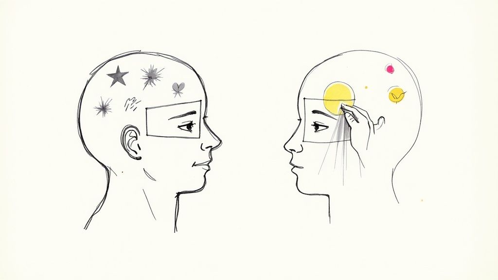 Mental Filter Cleaning Illustration