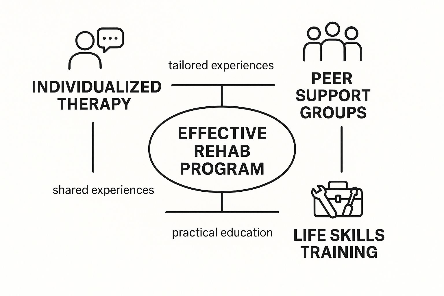 Infographic about rehab programs for young adults