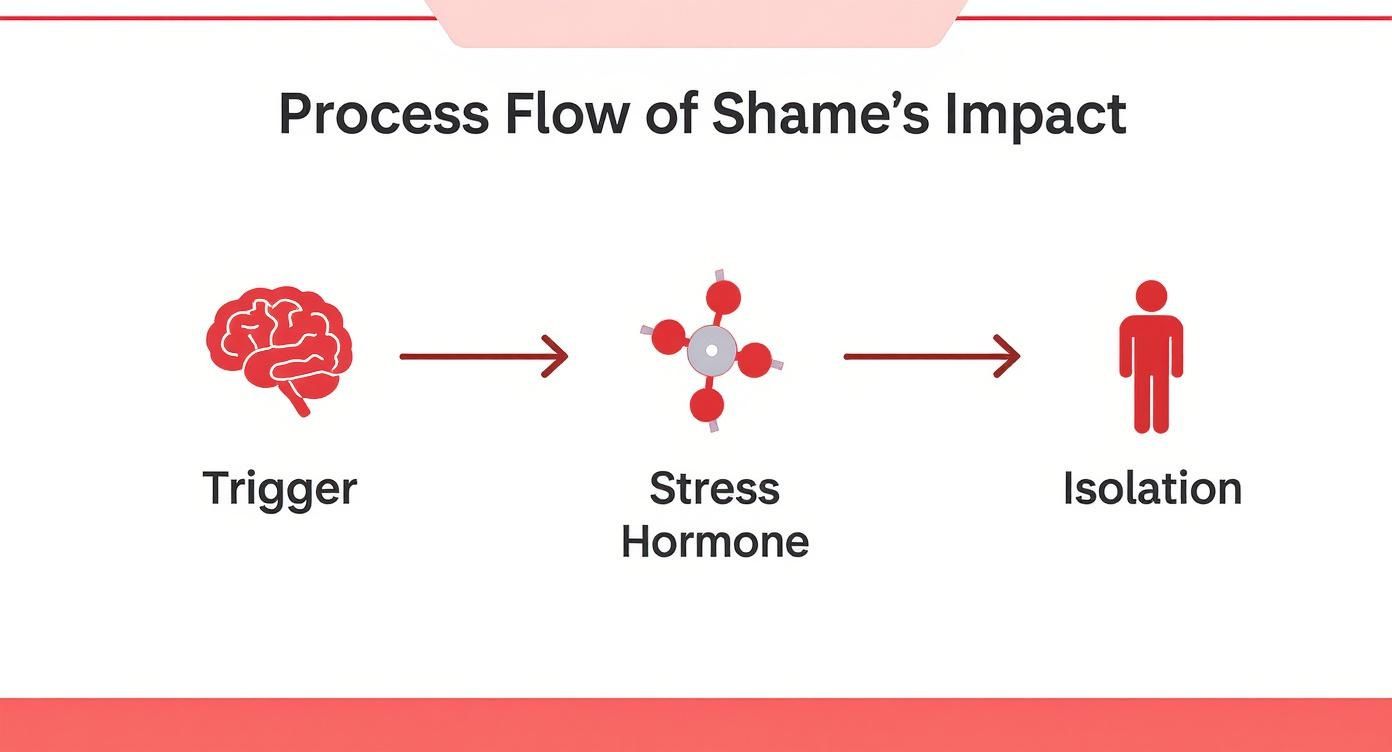 Infographic about guilt and shame in recovery