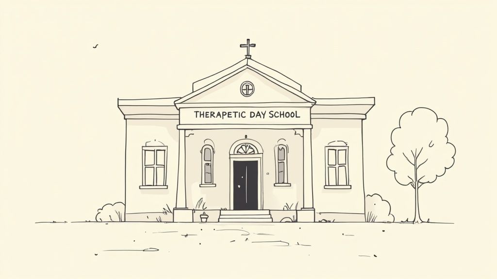 Group therapy session in a bright, modern room