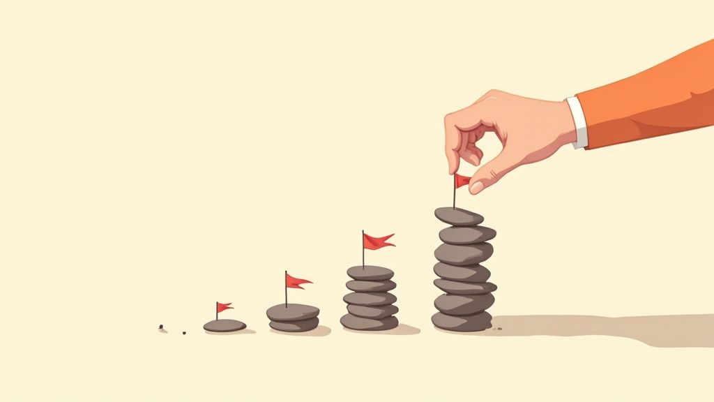 A person stands at a trail fork, choosing a path forward, symbolizing making resilient choices in recovery.