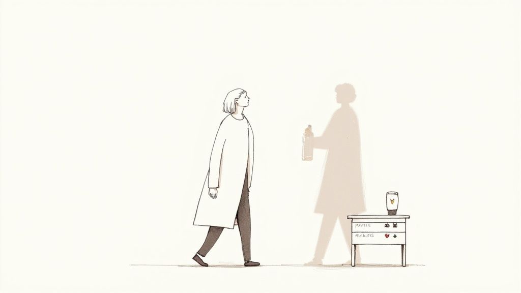 A person sitting alone on a windowsill, looking out thoughtfully, representing the isolation of living with an alcoholic.