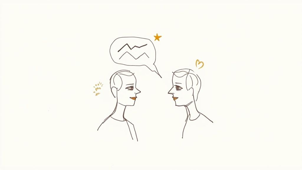 Vacation rental owner on a laptop reviewing guest feedback.