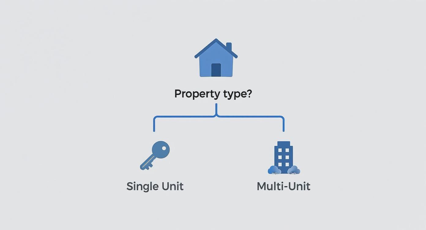 Infographic about how to choose a property management company