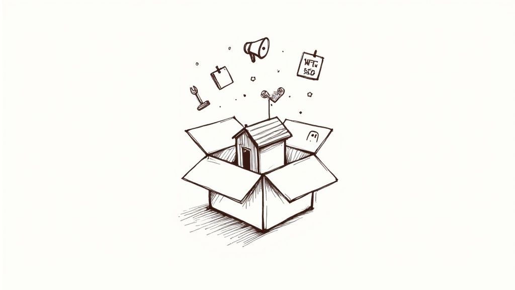 Woman managing a vacation rental property on her laptop while enjoying coffee