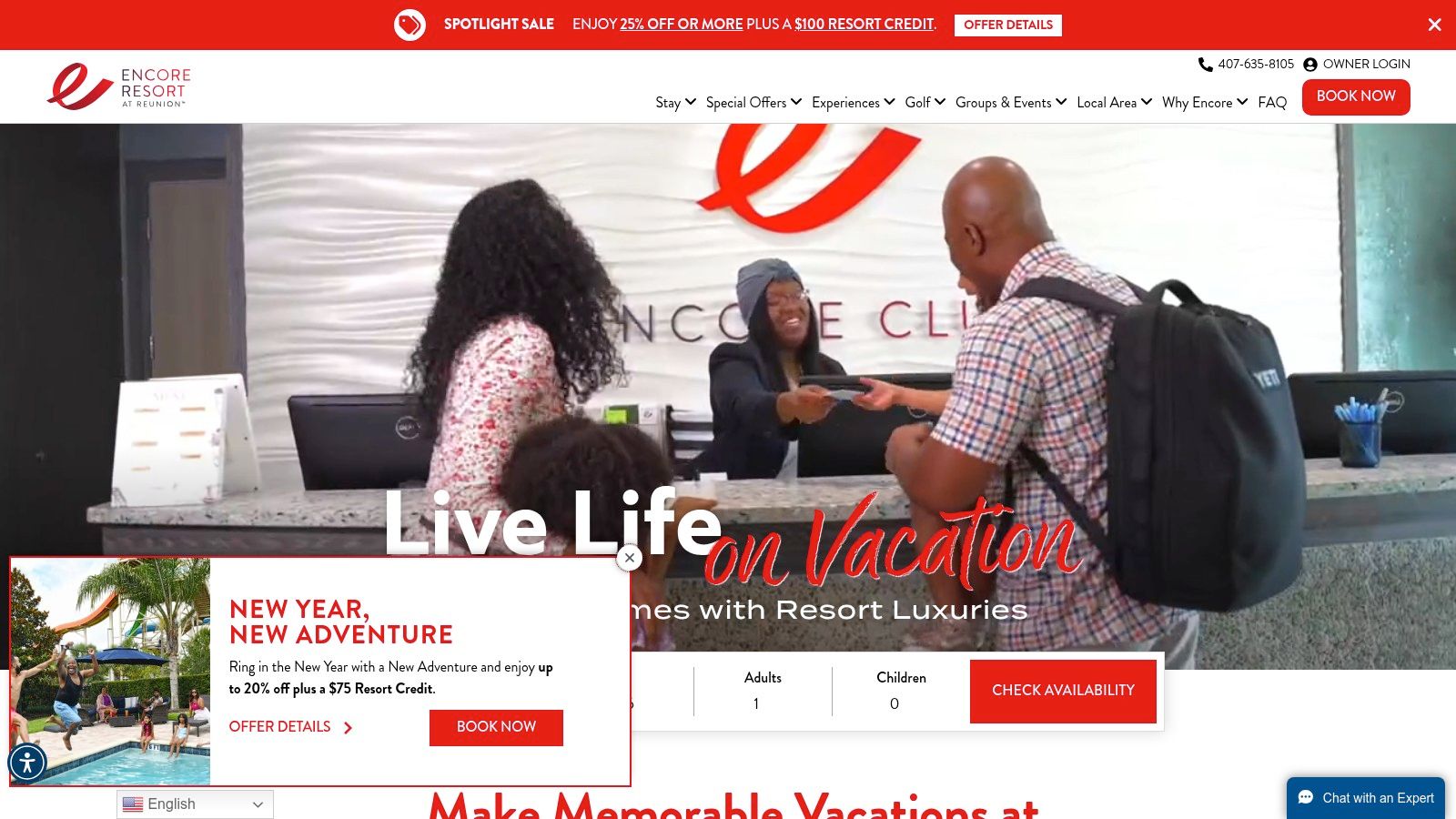 Encore Resort at Reunion (official site)