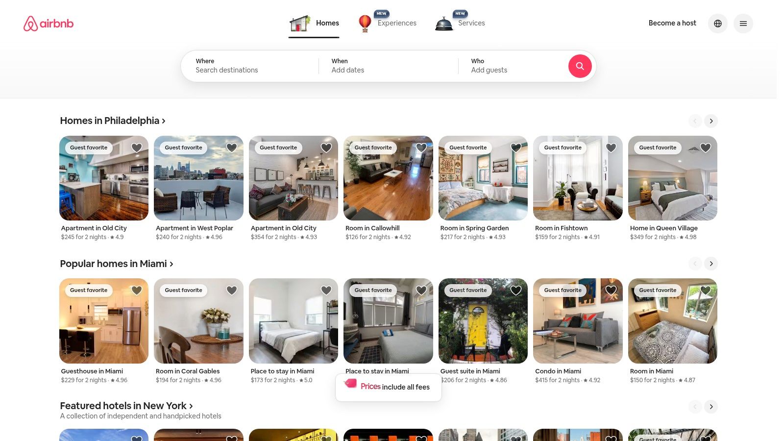 Airbnb listings for pool house rentals in Orlando, Florida