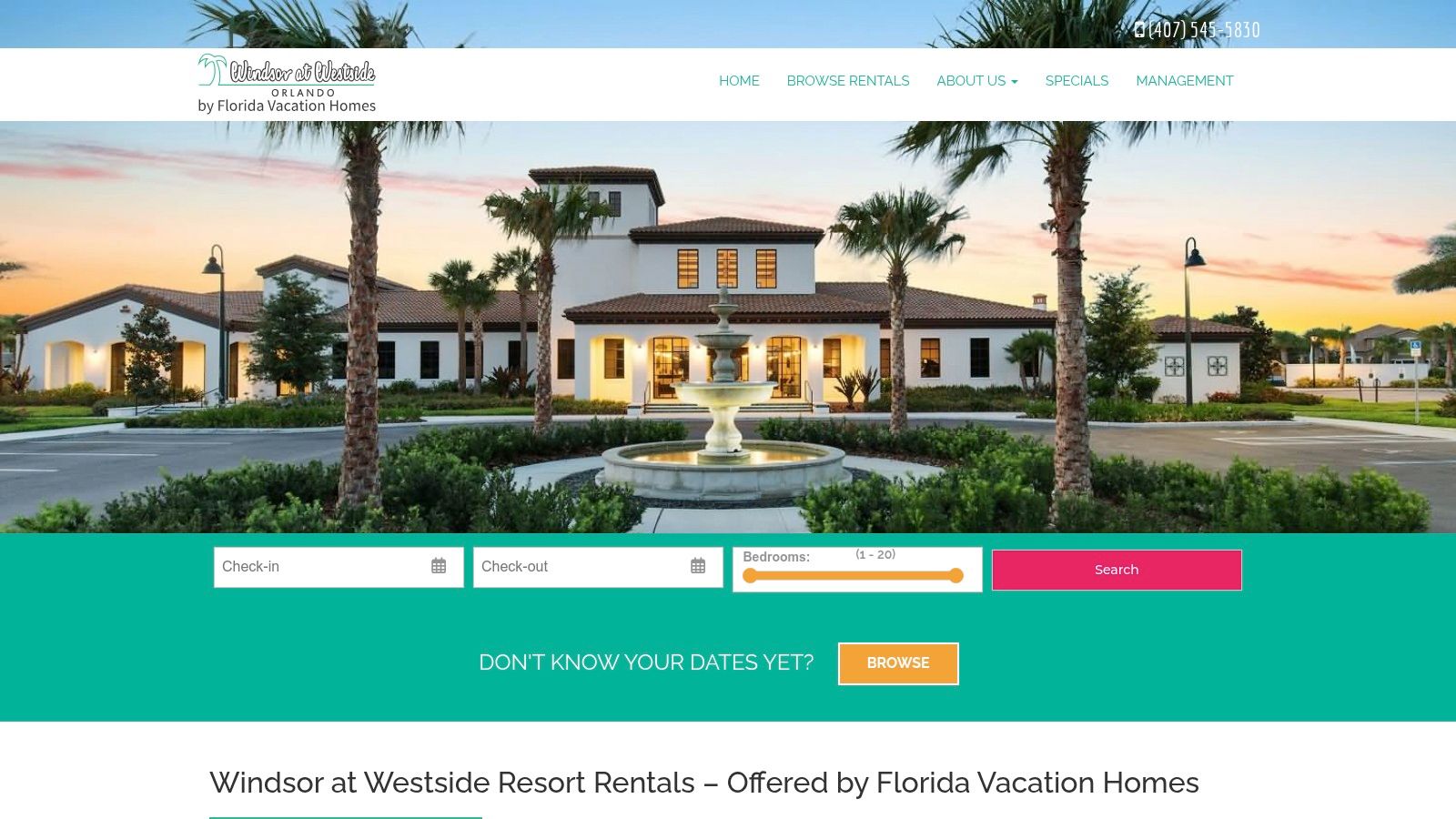 Windsor at Westside Resort Rentals (Florida Vacation Homes)