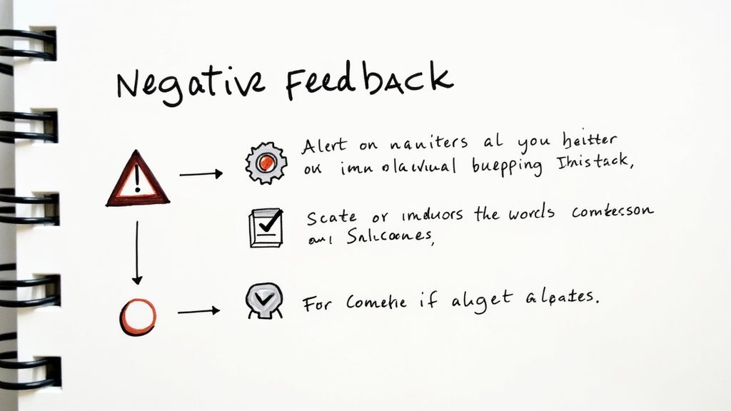 A person looking thoughtfully at a laptop screen, composing a review.