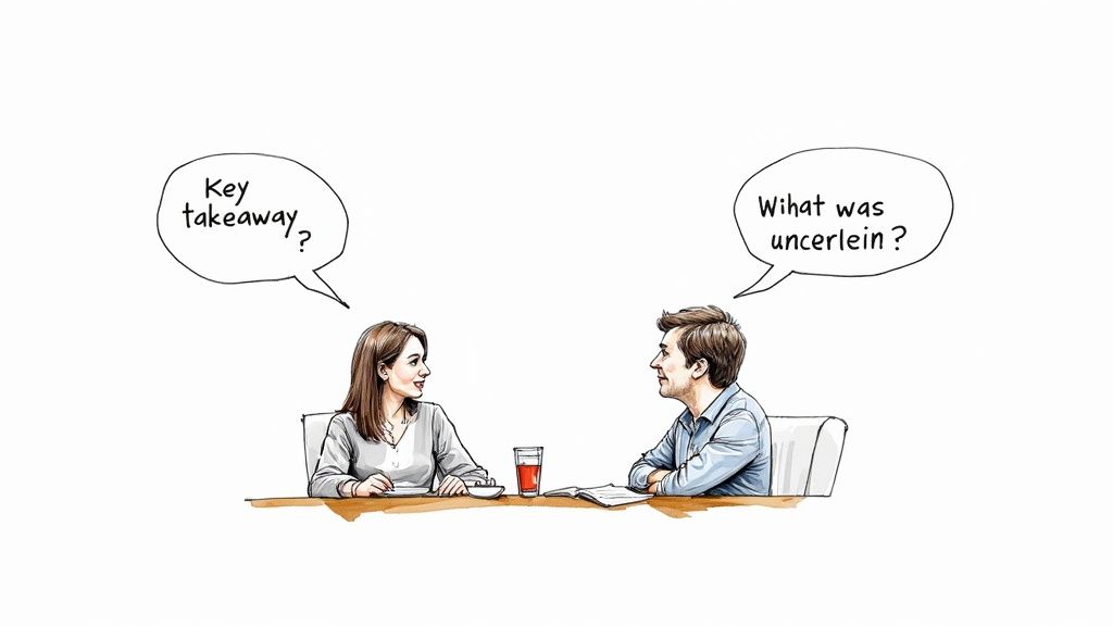 A person writing actionable steps on a whiteboard, turning ideas into a concrete plan.