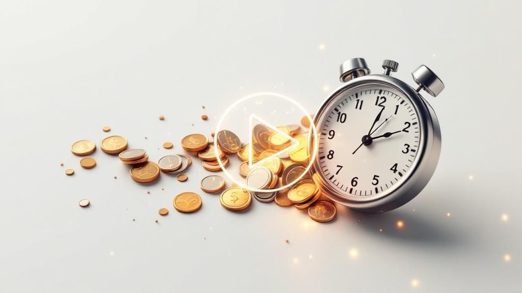 Team collaborating on a video project, illustrating the practical applications of automated video in various industries.