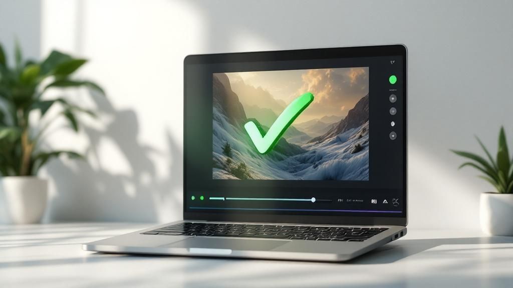 A visual representation of data points from business systems flowing into a video creation workflow.